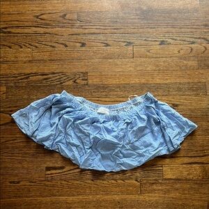 Blue Striped Off-Shoulder Top